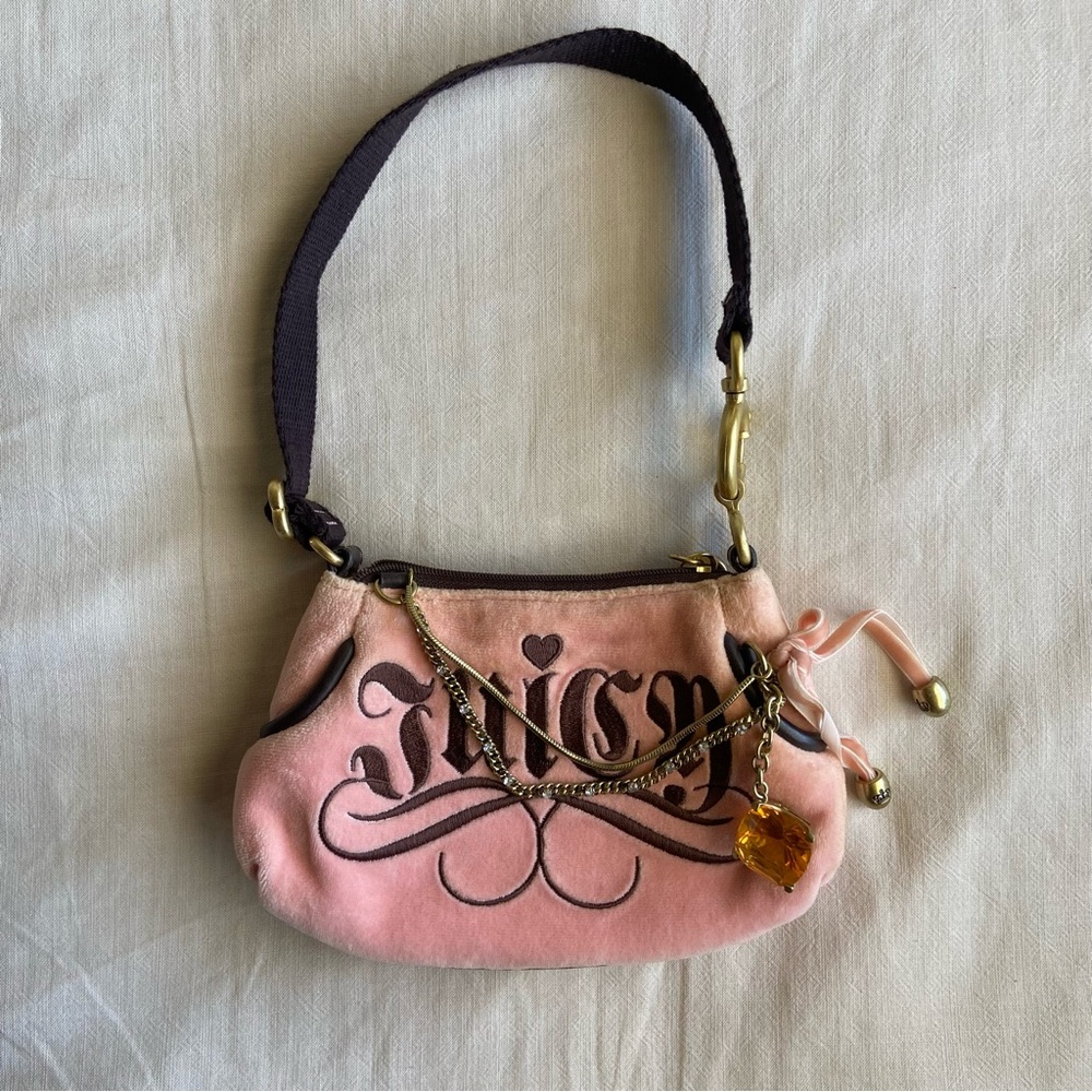 Juicy Couture Pink Velour Mini Bag